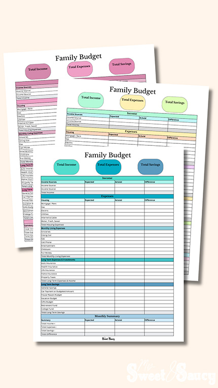 teal family budget