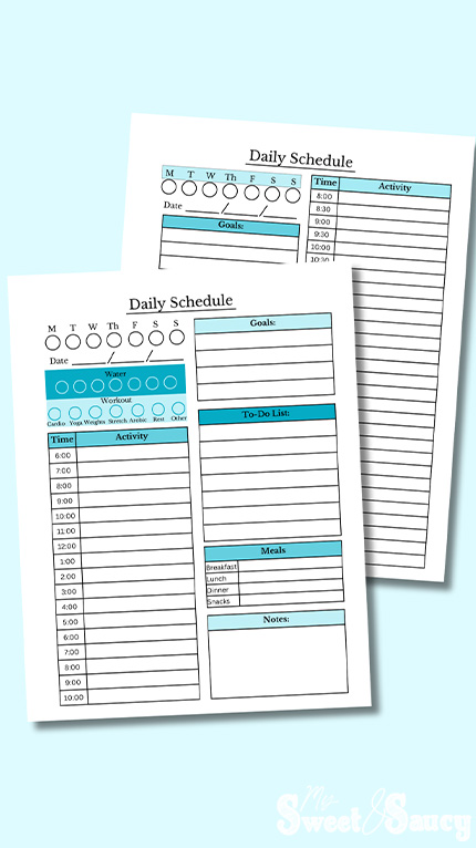 turquoise daily schedule