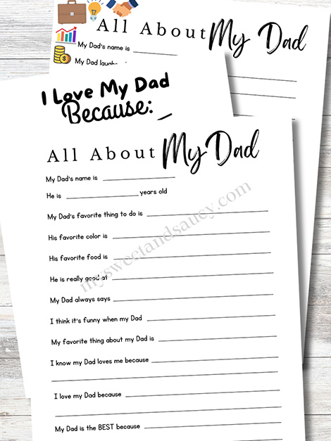 All about my dad fathers day
