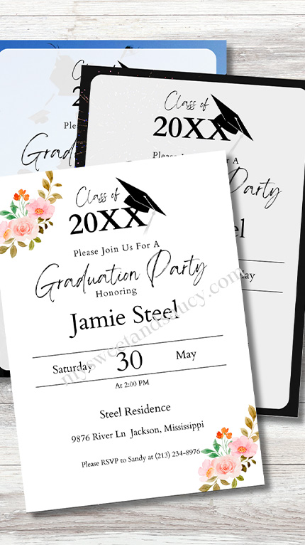 customizable graduation invitations