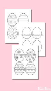 Free Easter Egg Coloring Pages Printable Templates - My Sweet and Saucy