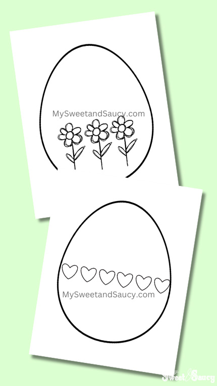 heart and flower eggs