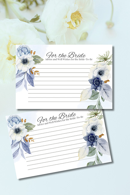 blue flower watercolor advice for the bride