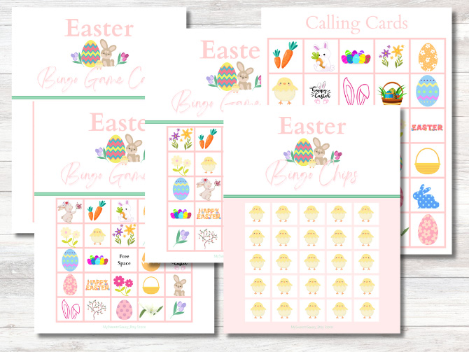 easter bingo cards