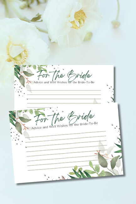 green themed bridal shower game