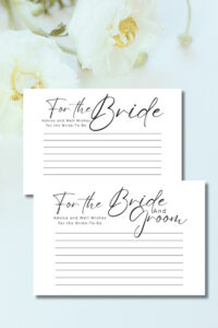 Free Advice for the Bride Printable Cards - My Sweet and Saucy